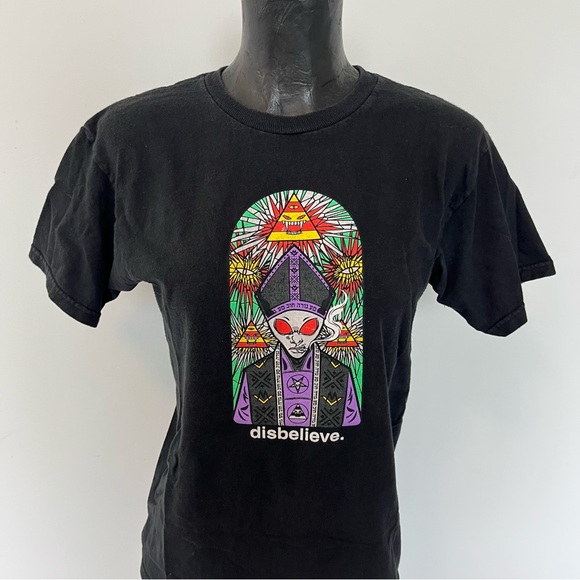 disbelieve trippy alien illuminati t shirt - Picture 2 of 3